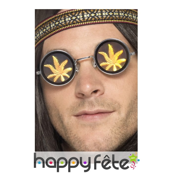 Lunettes marijuana holographiques