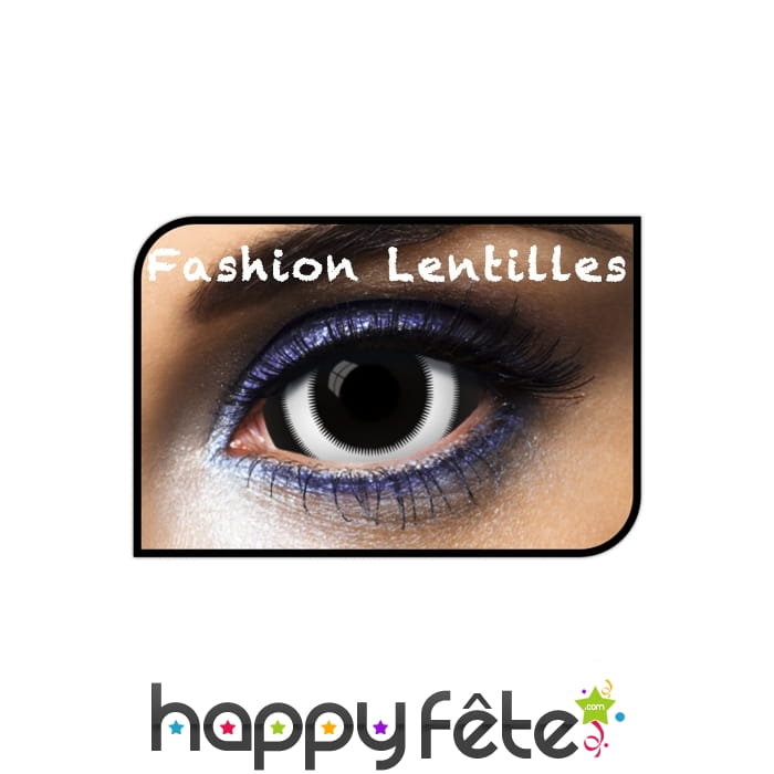 Lentilles noires contour blanc