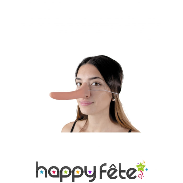 Long Nez de Pinocchio en plastique mou