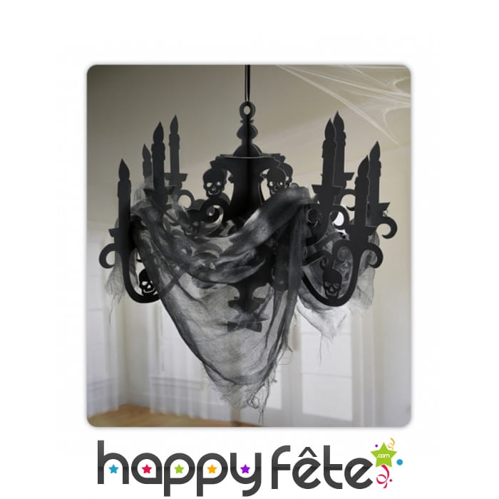 Lustre noir de Halloween en carton, 41 x 58 cm