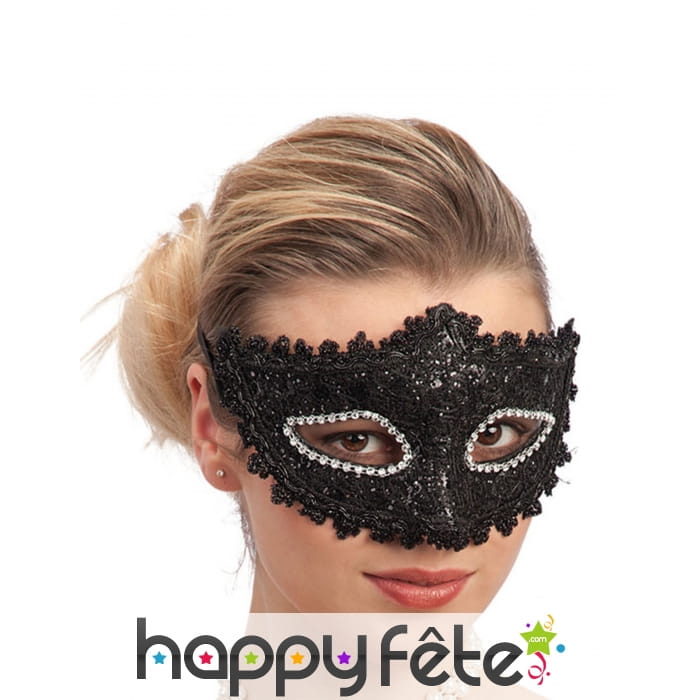Loup noir en dentelle chic pour femme