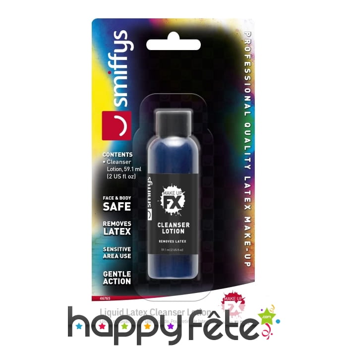 Lotion nettoyante pour latex cosmétique