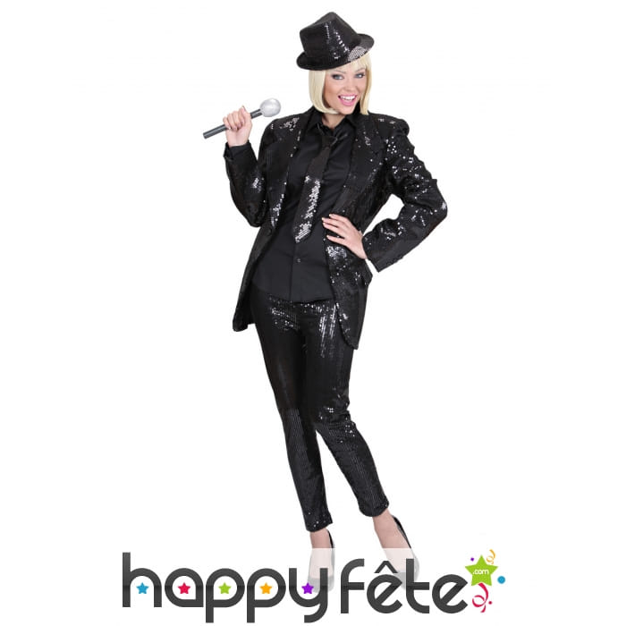 Legging noir recouvert de sequins