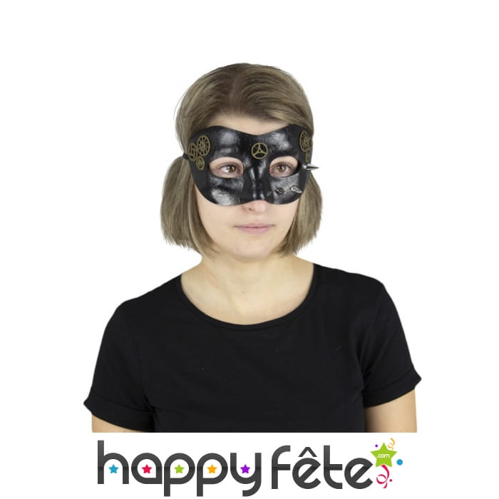 Loup noir steampunk pour adulte