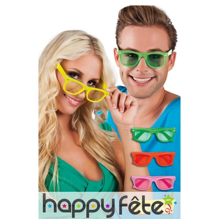 Lunettes néon unies