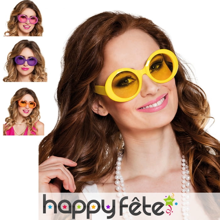 Lunettes ovales de style disco pour femme