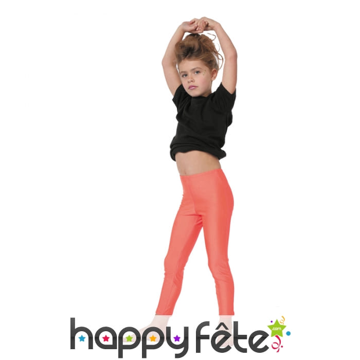 Legging orange néon pour enfant