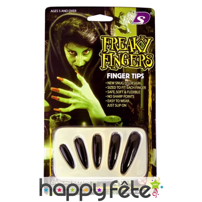 Longs ongles noir de sorcière