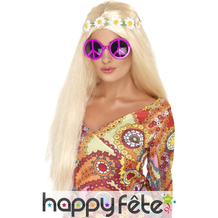 Lunettes peace and love rose