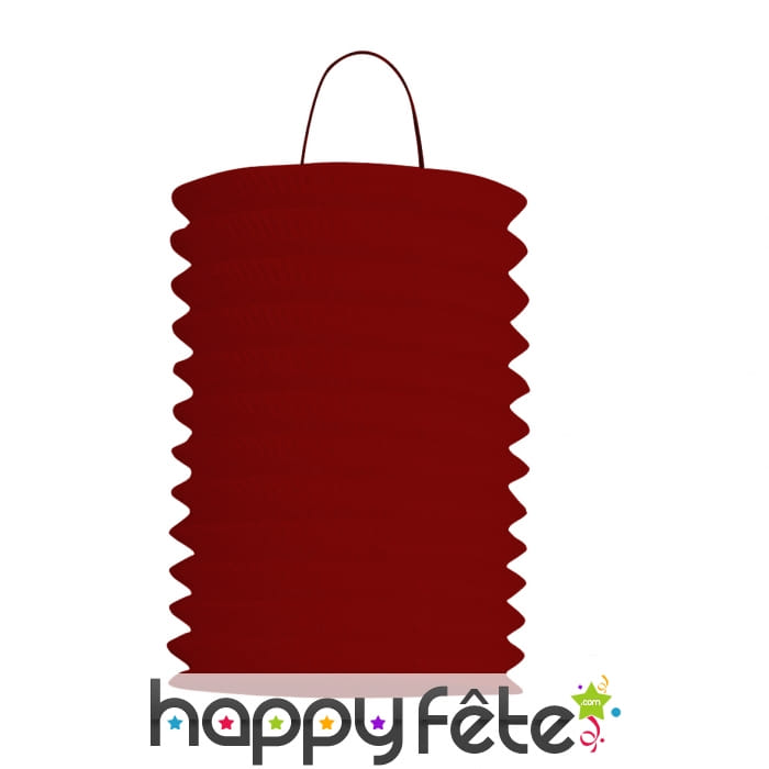 Lampion papier bordeaux