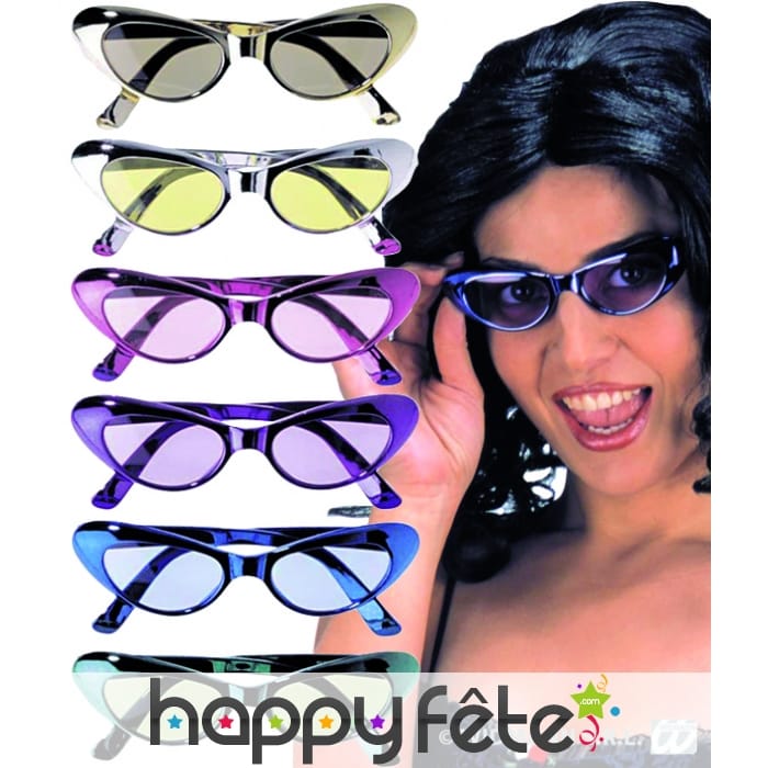 Lunettes pailletées cats'eyes uv400.