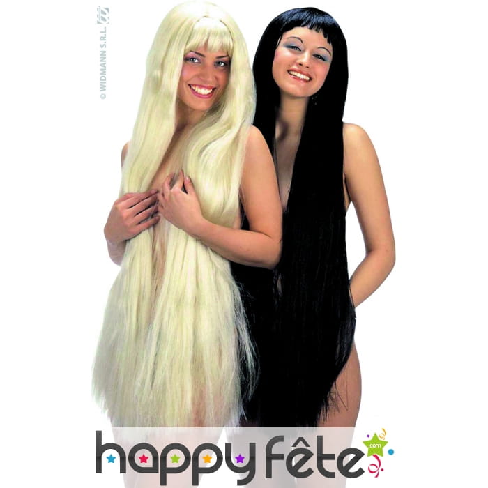 Longue perruque de sirene blonde ou noire