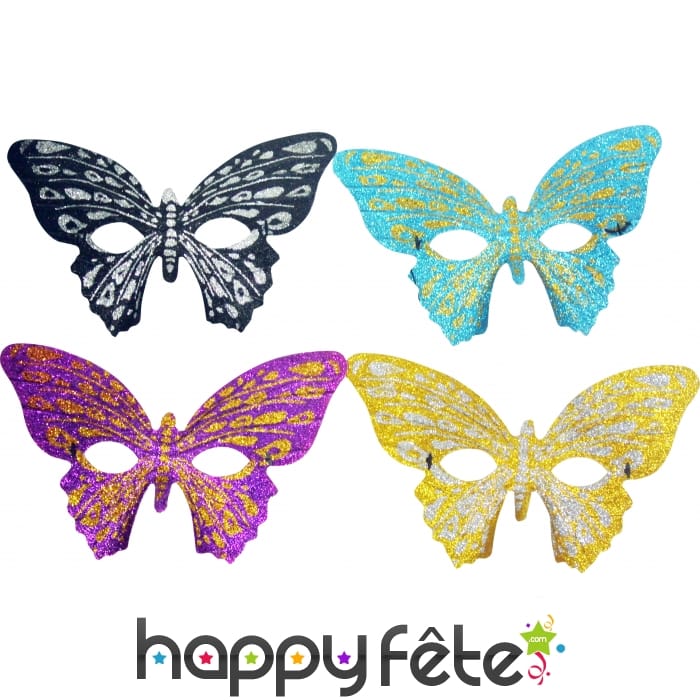 Loup papillon et paillettes