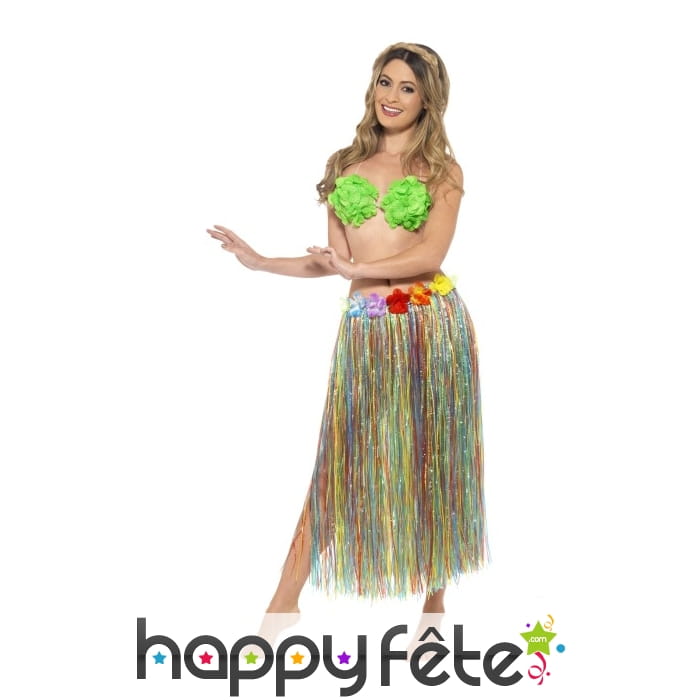 Long pagne Hawaïen multicolore fleuri