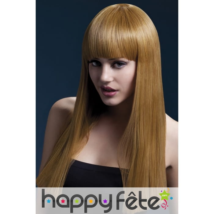 Longue perruque lisse Auburn de 48cm