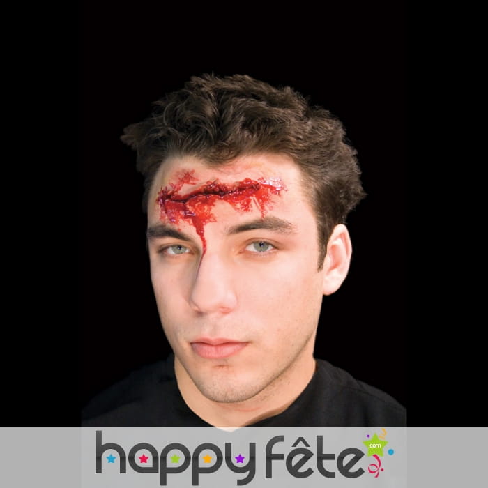 Large plaie ouverte en sang, latex