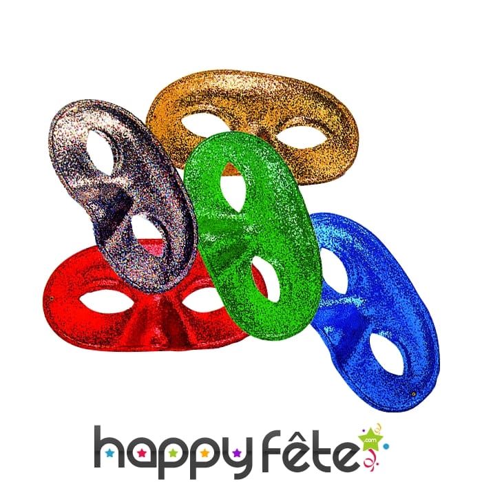 Loup pailletté argenté pour adulte