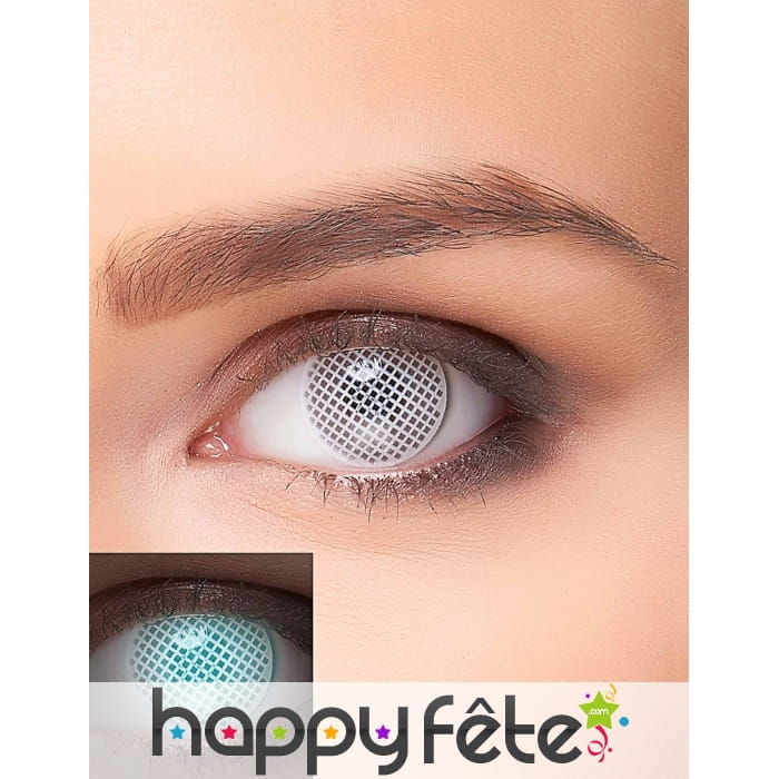 Lentilles quadrillage blanc UV