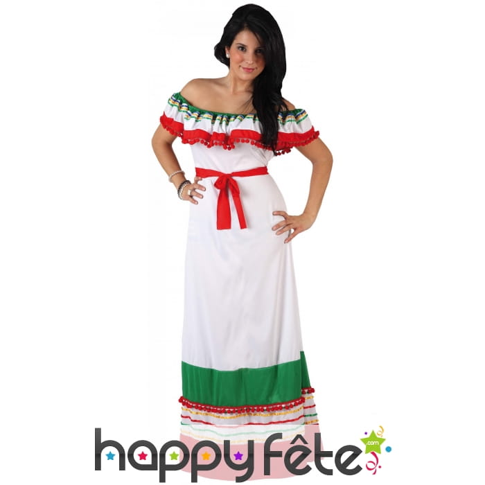 Longue robe aux couleurs du Mexique