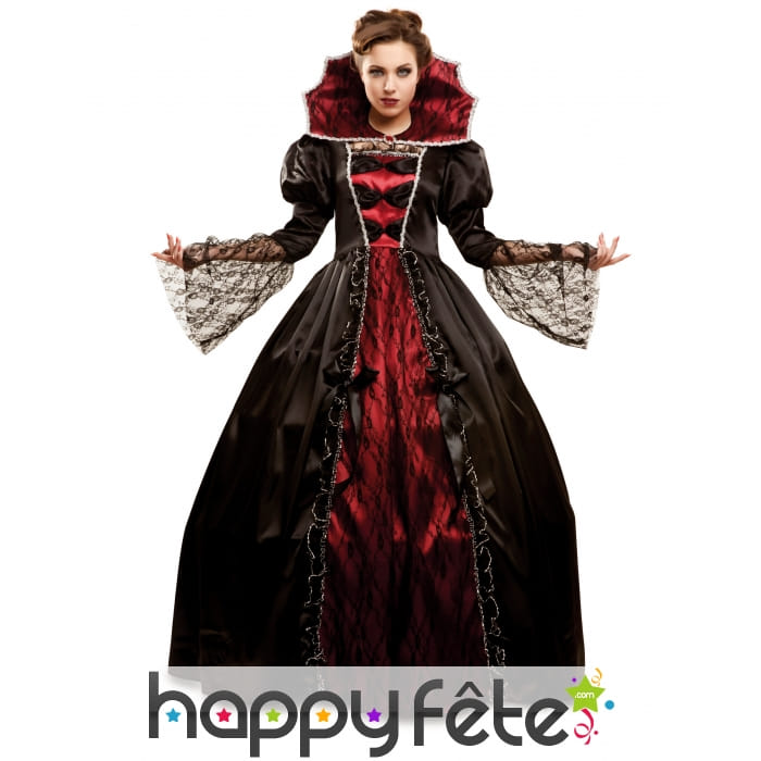 Large robe baroque de vampire pour femme