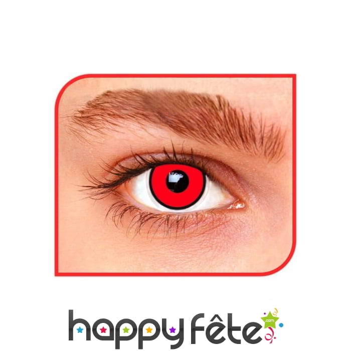 Lentilles rouges bord noir