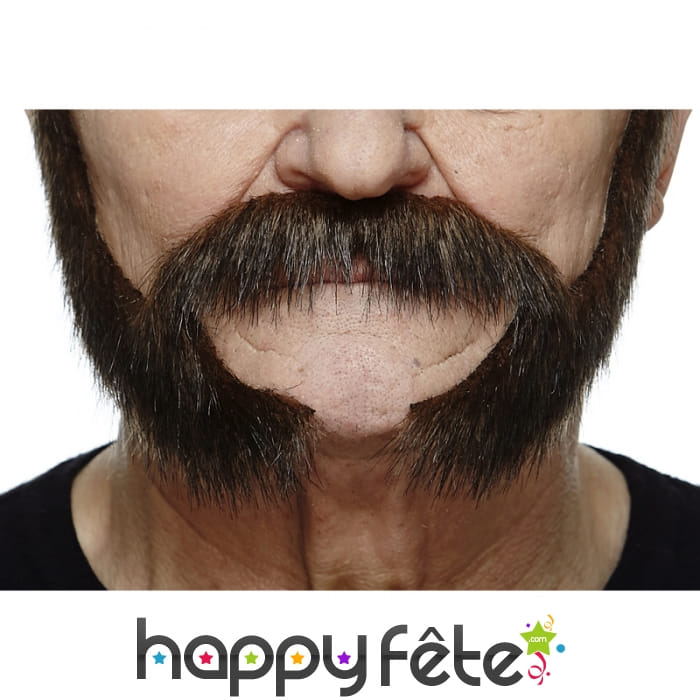 Longues rouflaquettes barbe brunes