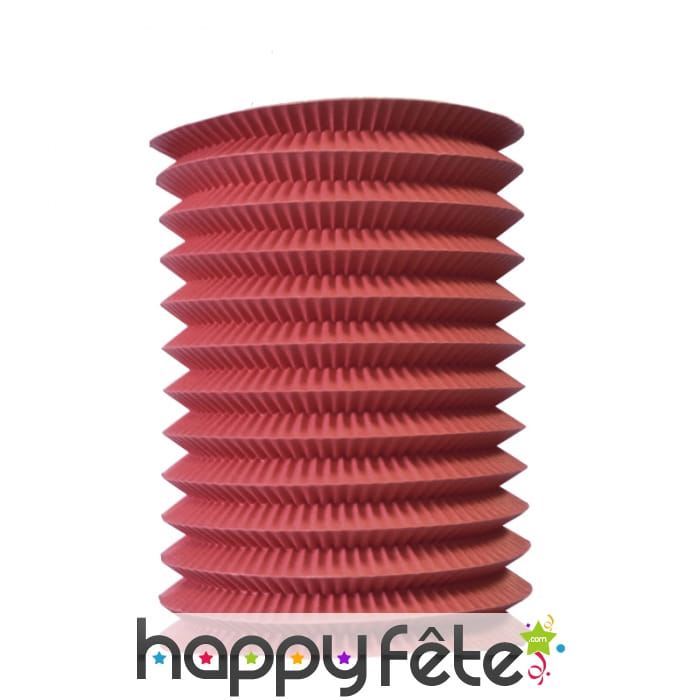 Lampion rouge cylindrique de 16/26 cm