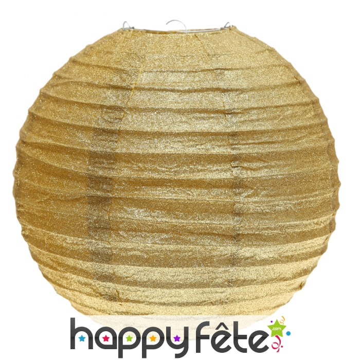 Lanterne ronde dorée de 30cm