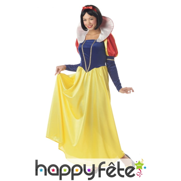 Longue robe de blanche neige adulte