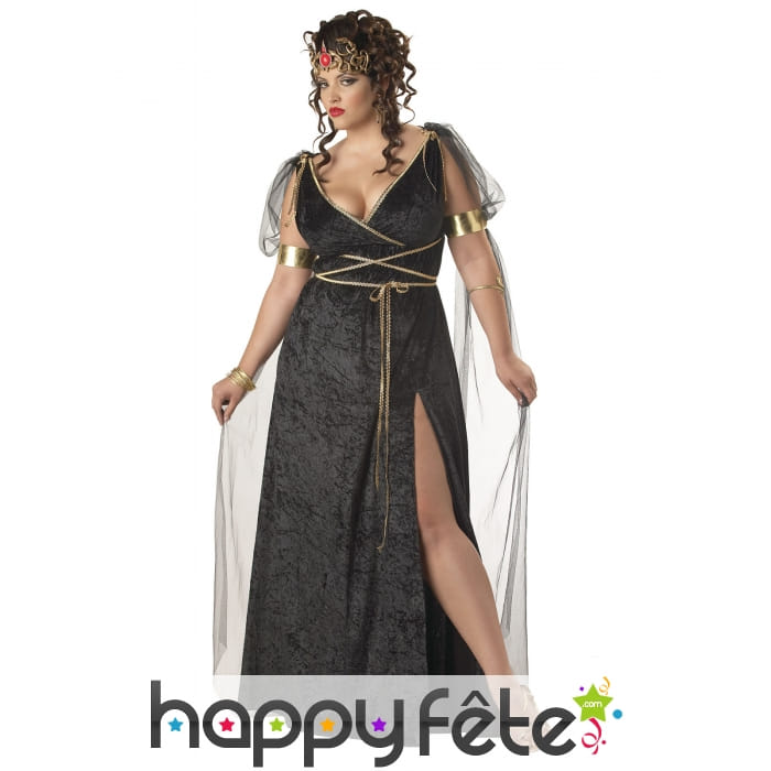 Longue robe de déesse romaine grande taille