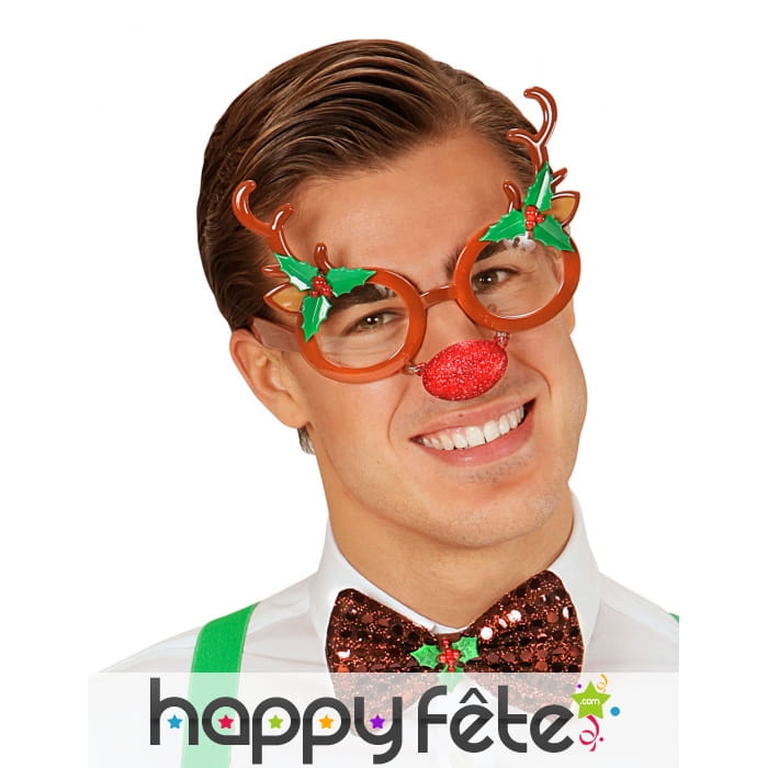 Lunettes renne de Noël pour adulte