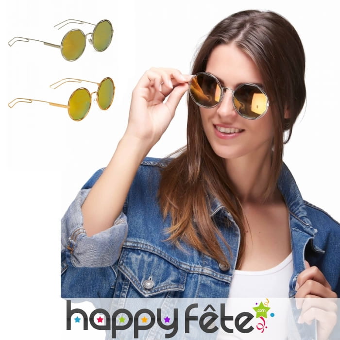 Lunettes rondes monture métalliques