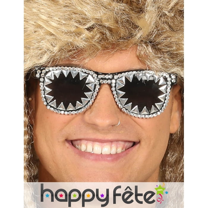 Lunette rock'n roll avec brillants pour adulte
