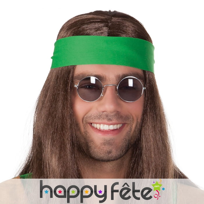 Lunettes rondes noires style hippie