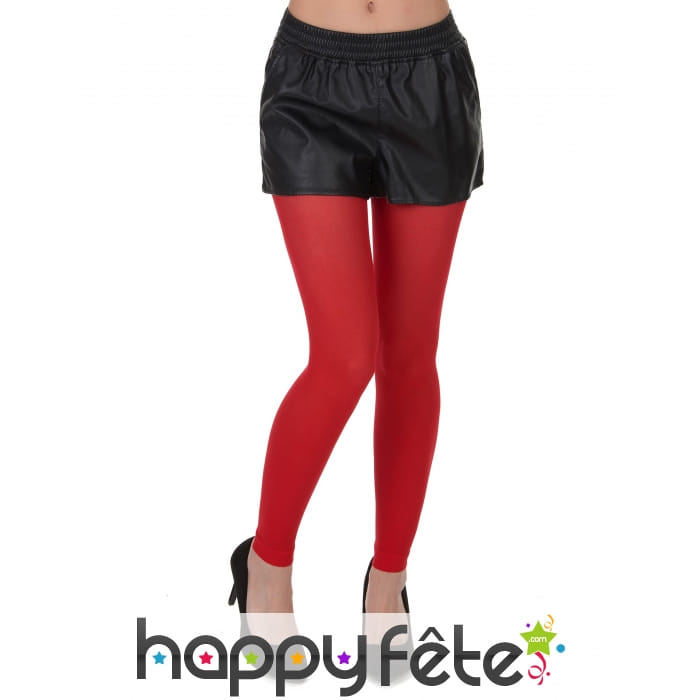Legging rouge semi-opaque