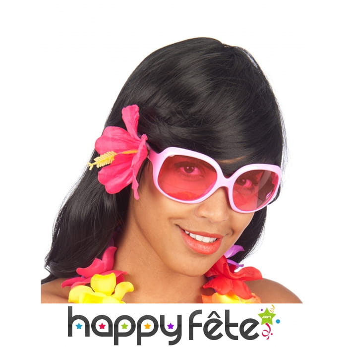 Lunettes roses Vahiné fleurie