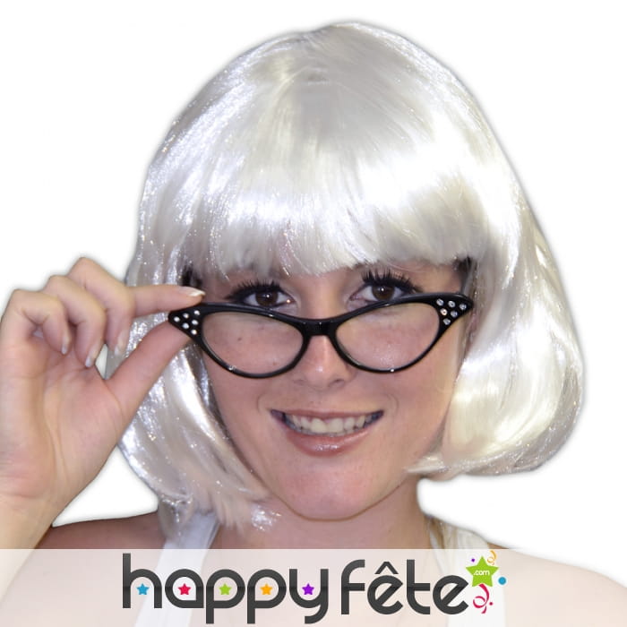 Lunettes secrétaire à strass, forme papillon