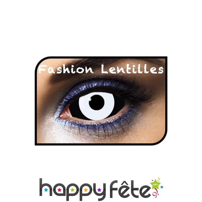 Lentilles sclera blanches et noires