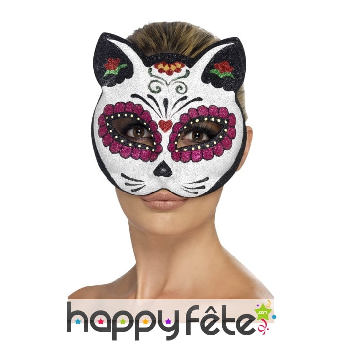 Loup skull de chat, scintillant