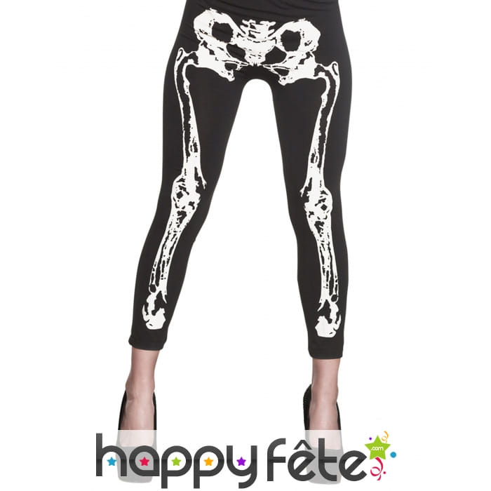 Legging squelette pour femme