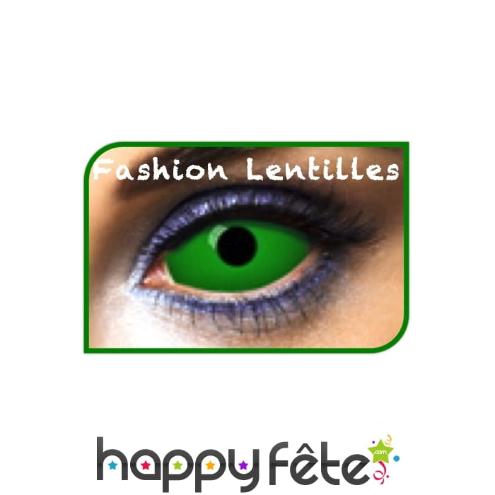 Lentilles sclera vertes