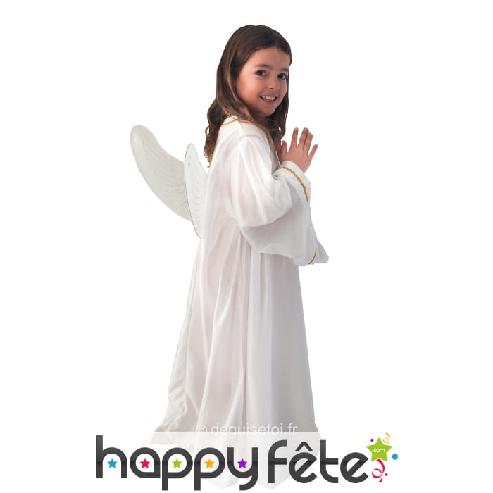 Longue tenue de petit ange blanc pour fillette