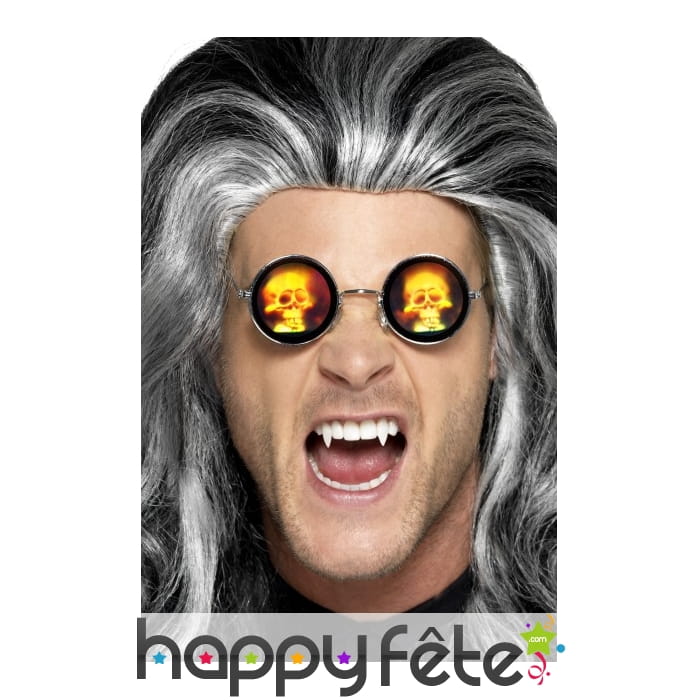 Lunettes têtes de mort holographiques