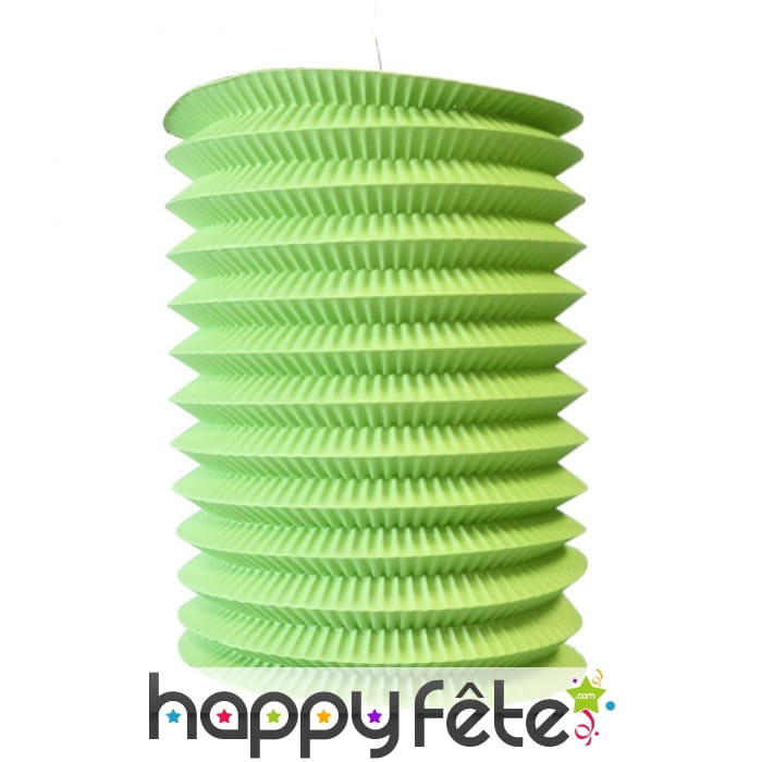 Lampion vert anis cilyndrique