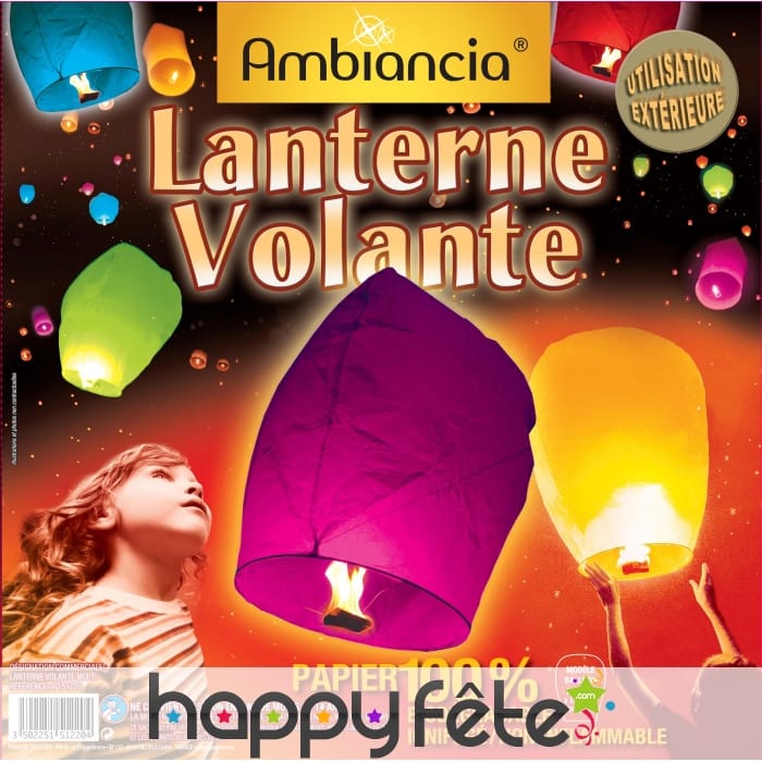 Lanterne volante assortiment de couleurs