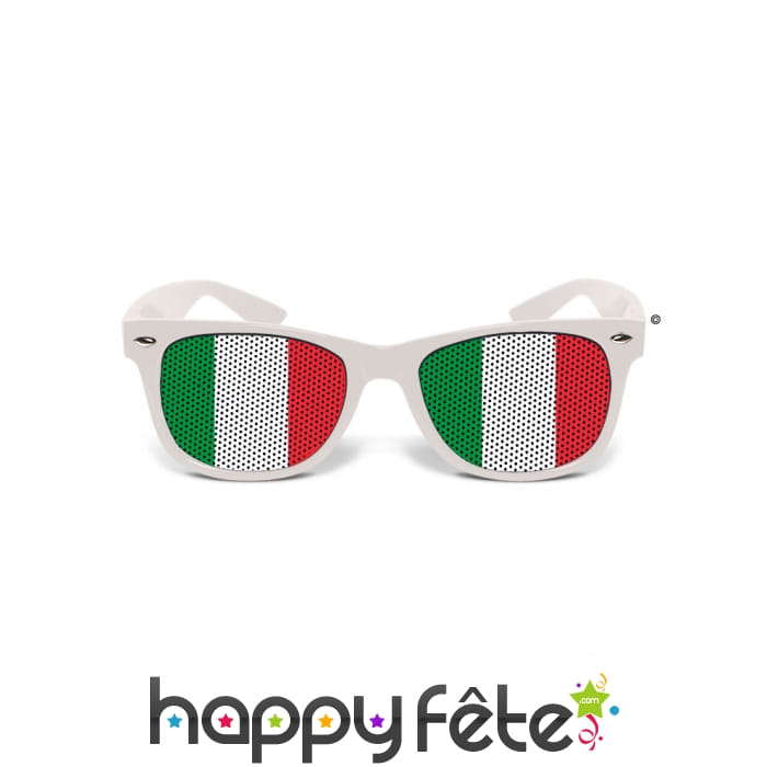 Lunettes verres aux couleurs du drapeau Italie
