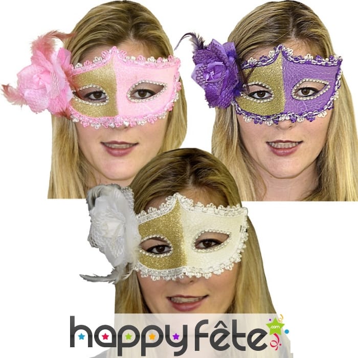 Loup vénitien bi-colore