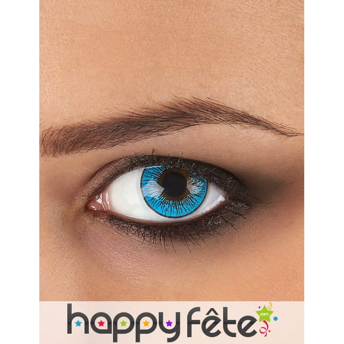 Lentilles yeux bleu gris