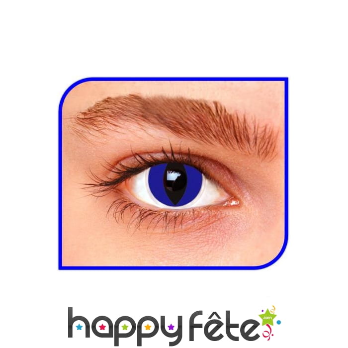 Lentilles yeux de chat bleu