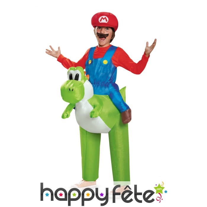 Mario à dos de Yoshi gonflable pour enfant